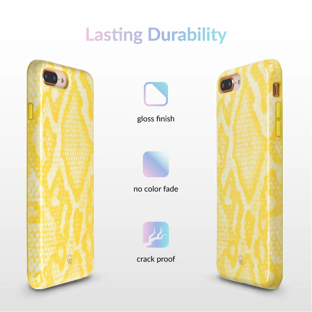 Yellow Snakeskin iPhone Case