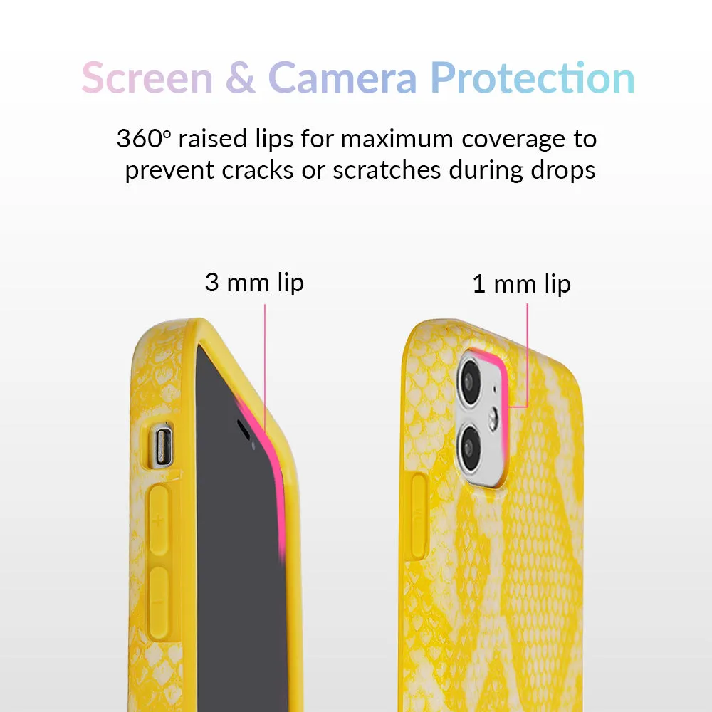 Yellow Snakeskin iPhone Case