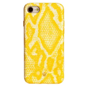 Yellow Snakeskin iPhone Case