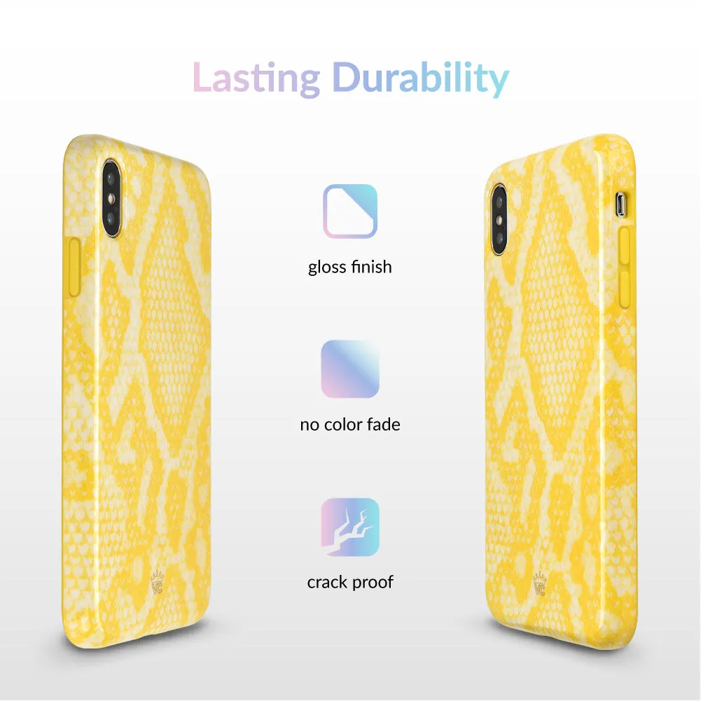 Yellow Snakeskin iPhone Case