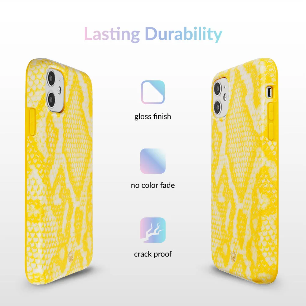 Yellow Snakeskin iPhone Case