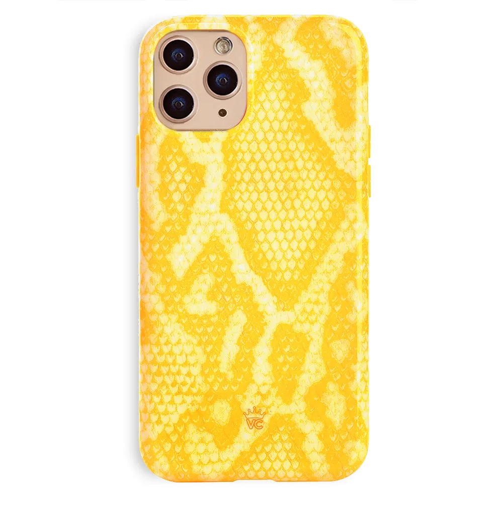 Yellow Snakeskin iPhone Case