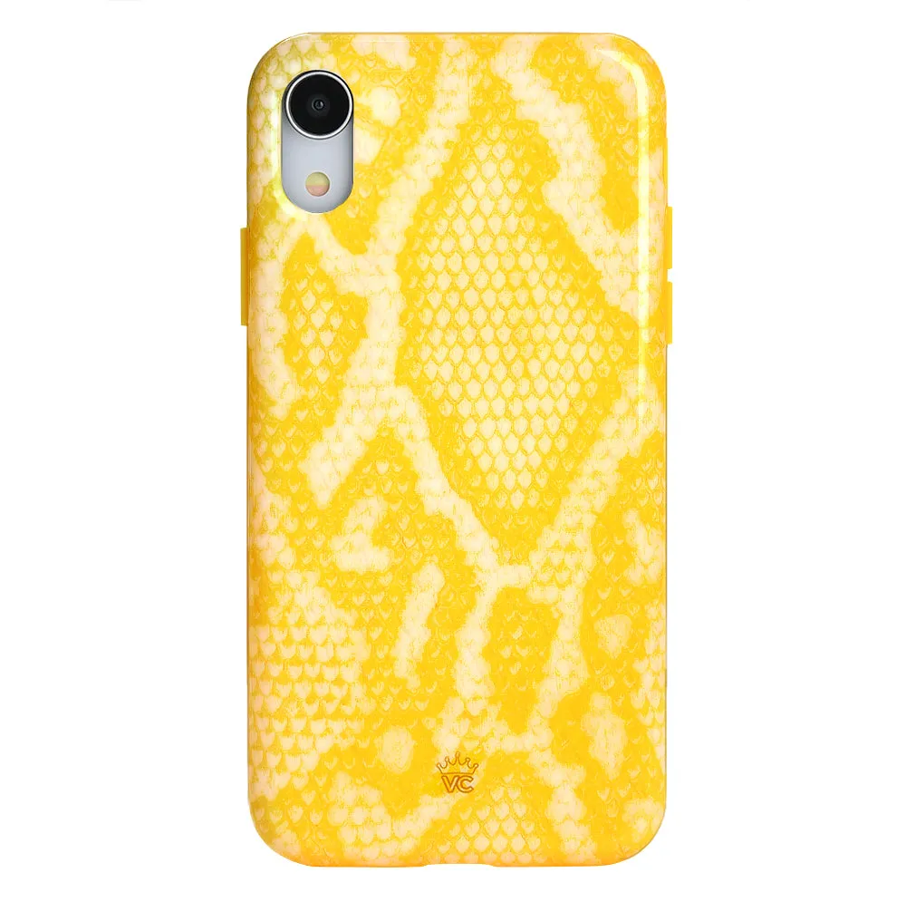 Yellow Snakeskin iPhone Case