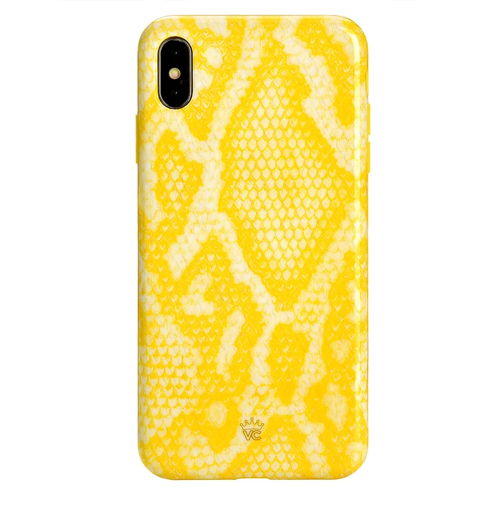 Yellow Snakeskin iPhone Case