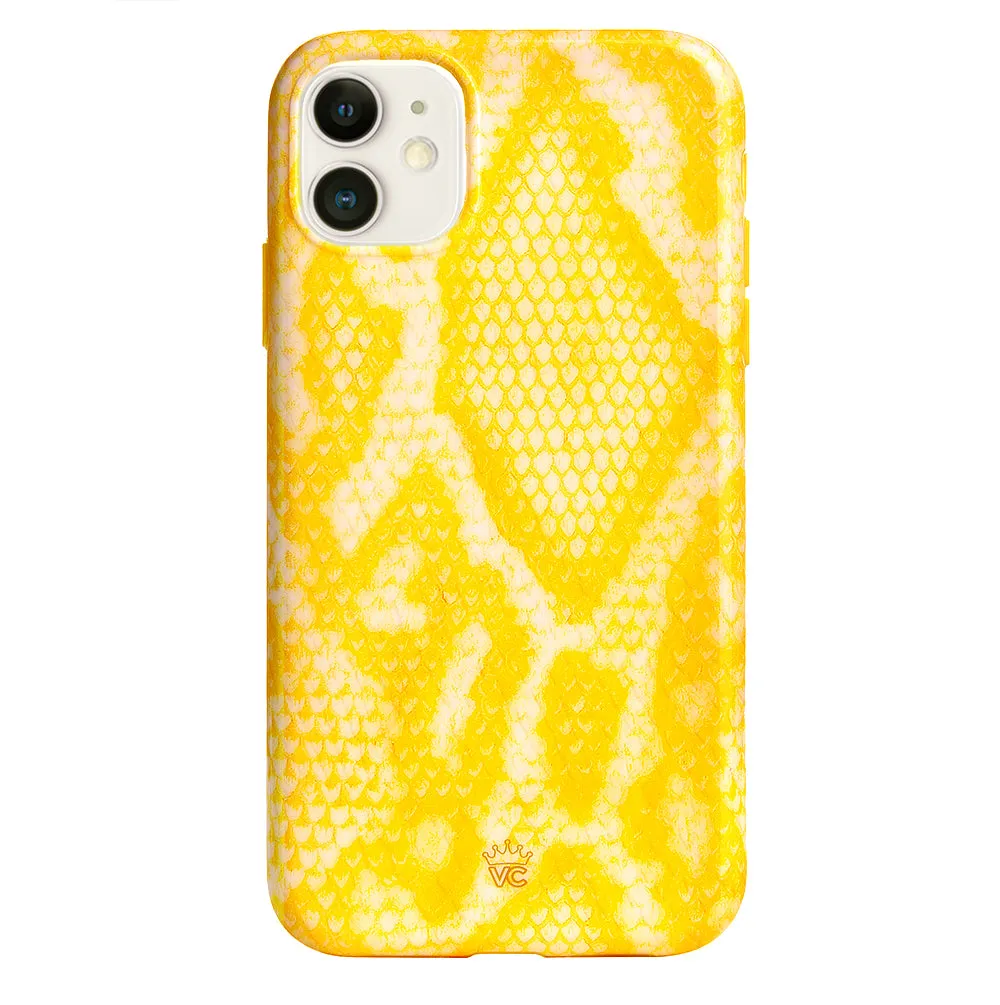 Yellow Snakeskin iPhone Case