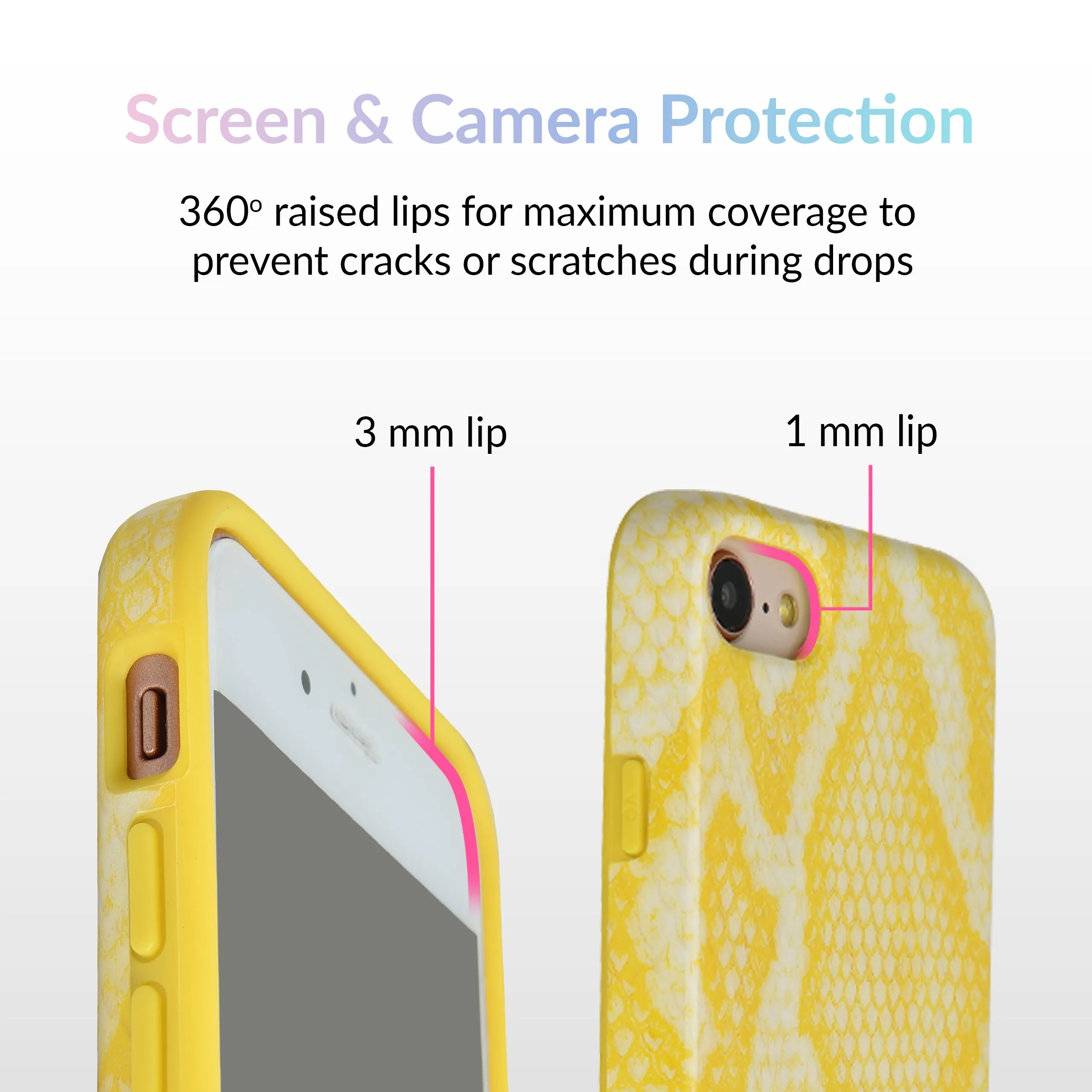 Yellow Snakeskin iPhone Case