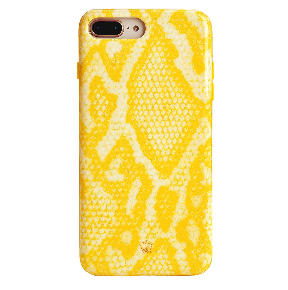 Yellow Snakeskin iPhone Case