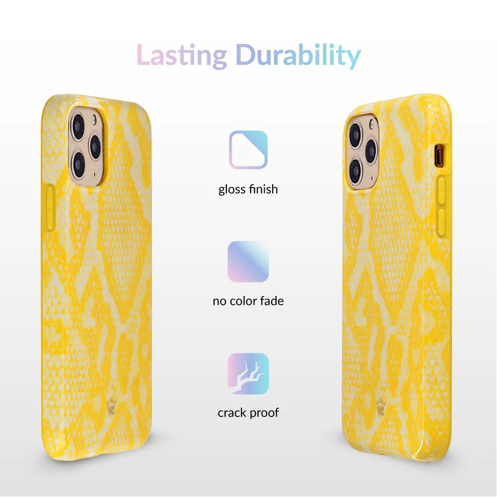 Yellow Snakeskin iPhone Case