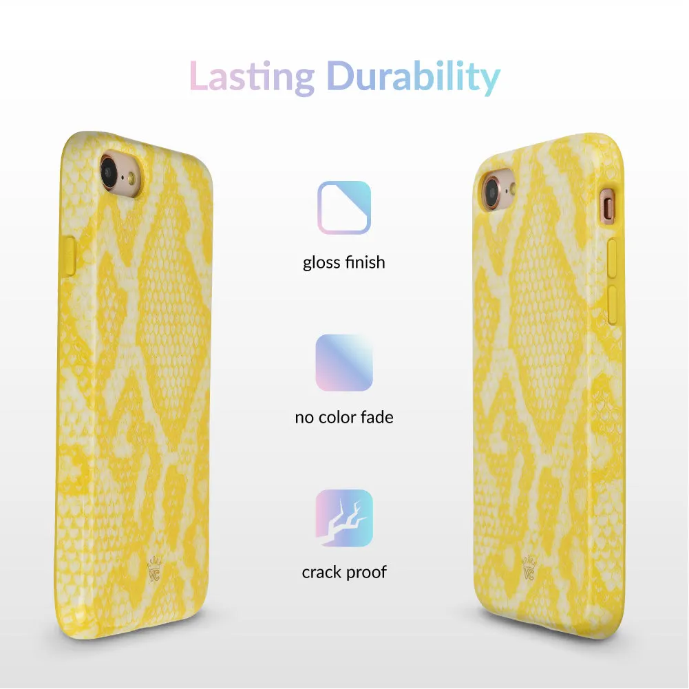 Yellow Snakeskin iPhone Case