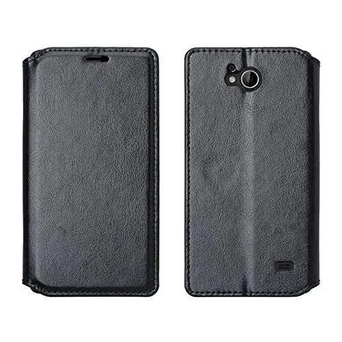 ZTE Majesty Pro, Majesty Pro Plus, Tempo Cover, Pu Leather Magnetic Fold[Kickstand] Wallet Case with ID & Card Slots - Black